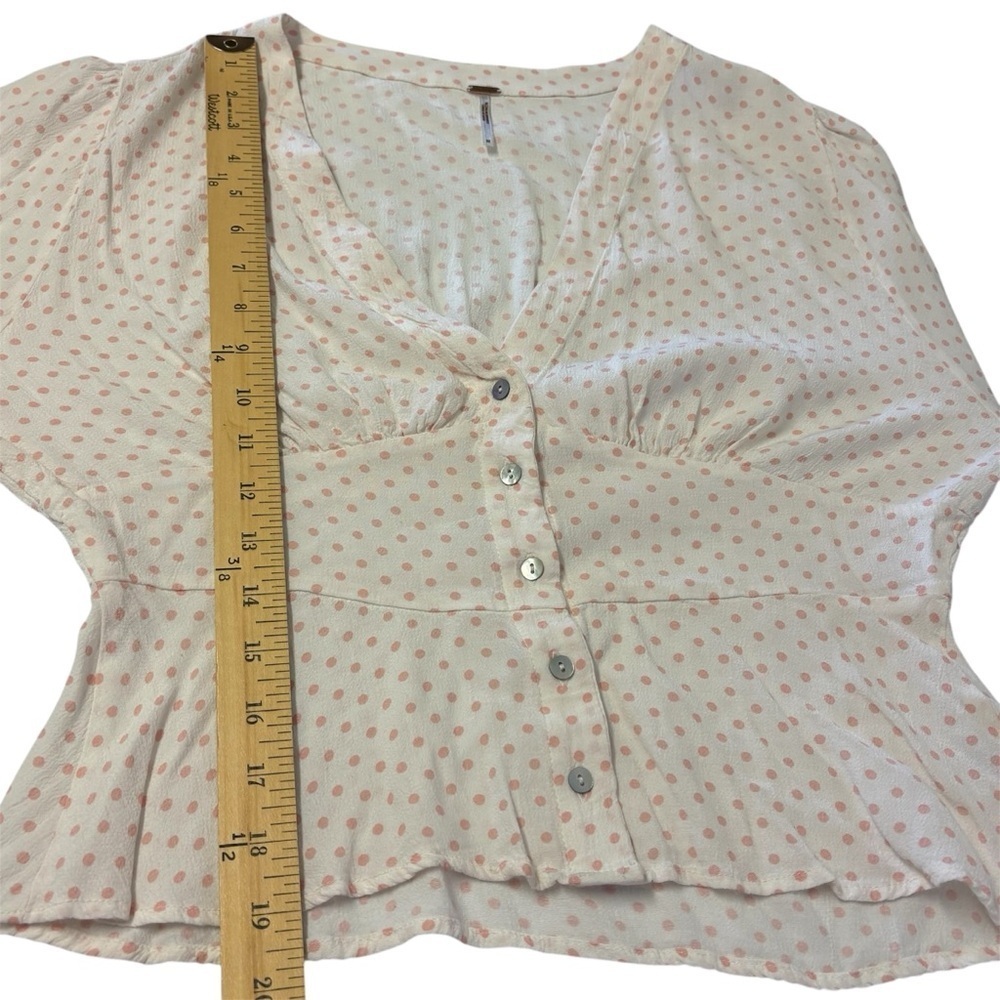 Free People Love Street Pink Ivory Top Women’s Size Medium - Picture 10 of 10